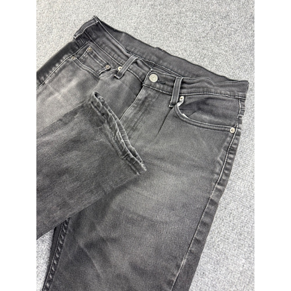 Levi's 514 Straight Leg Jeans 30x32 Black Faded Stretch Denim Mens
